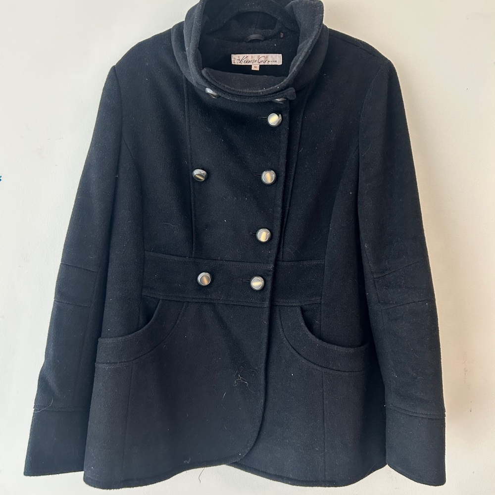 Kenneth Cole New York Black Pea Coat